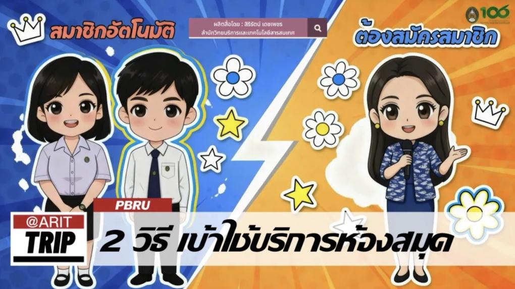 แนะนำการเข้าใช้บริการสำนักวิทยบริการและเทคโนโลยีสารสนเทศ (ห้องสมุด) มหาวิทยาลัยราชภัฏเพชรบุรี